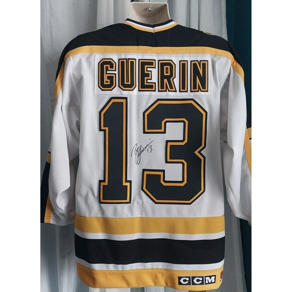 Bill Guerin Boston Bruins SIGNED CCM Authentic Stitched Jersey Medium - Picture 1 of 7